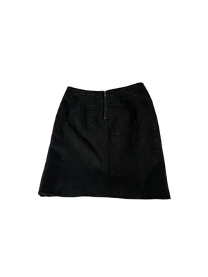 Laundry by Shelli Segal Skirt Womens 6 Black Sparkle Tweed Metallic A Line Party thumbnail 2