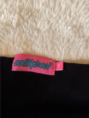 Black Foldover Edikted Tube Top thumbnail 2