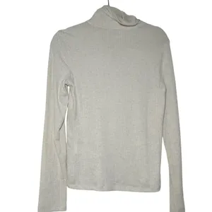 NWT Madewell Ribbed Turtleneck Long-Sleeve Tee cream women's medium minimal thumbnail 2
