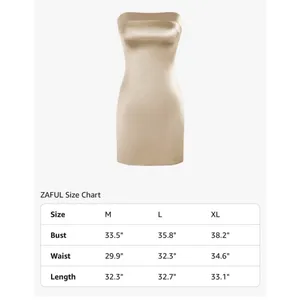 NEW Strapless Satin Open Back Wedding Guest Cocktail Mini Dress M thumbnail 3