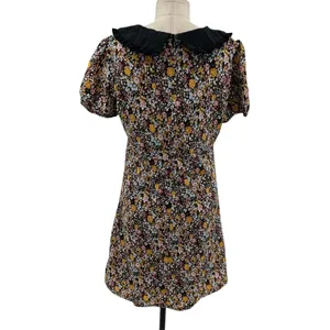 Roolee‎ Floral Print Oversized Collar Neckline Short Sleeve Dress Size Small thumbnail 8