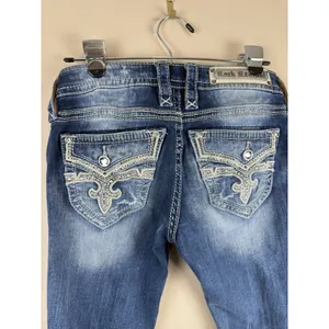 Rock Revival Jeans Womens 27 Effie Boot Cut Low Rise Rhinestone Flap Pockets thumbnail 8