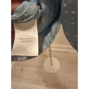 Caslon Blazer Light Blue and White Size M Floral Pattern Single Button Closure thumbnail 8