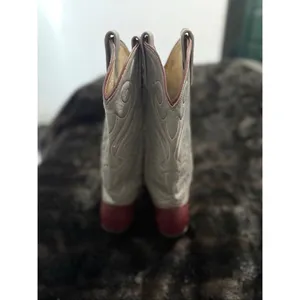 Vintage Dan Post women’s exotic lizard boho western cowboy boots 7.5 C leather thumbnail 3