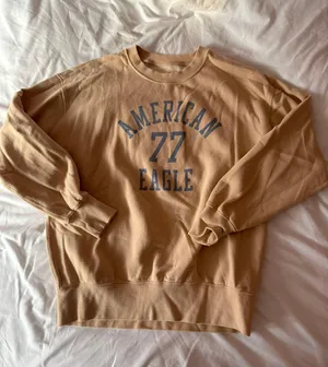 American Eagle Tan Crewneck Sweatshirt Size XXS thumbnail 1