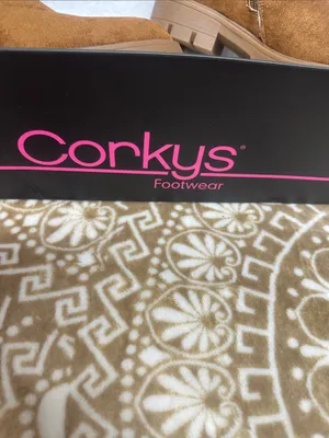 Corkys Tall Hey there Chestnut Suede-Look Ribbed Back Heeled Boots thumbnail 2