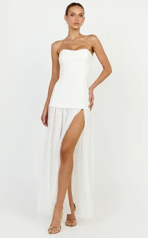 New Showpo Jocelyn Maxi Dress Strapless Fit & Flare Dress Size Small MSRP $149 thumbnail 2