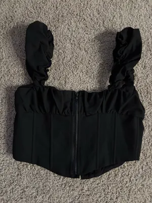 Blush Local Boutique Black Corset Top thumbnail 2