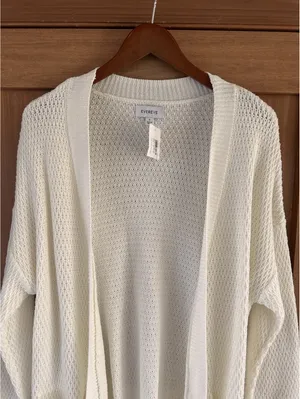 NWT Evereve Nico Wrap Cardigan Sweater Off White Women’s size Medium thumbnail 6