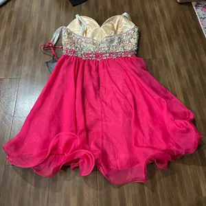 NWT Mac Duggal embellished short prom homecoming event dress 81928N fuschia sz 2 thumbnail 7