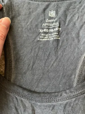 NFL Juniors Chicago Bears Gray Tank NWT thumbnail 5