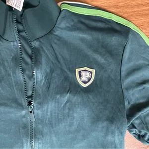 NWT Victoria Secret Pink Zip Up Track Jacket Size XS‎ Green thumbnail 2