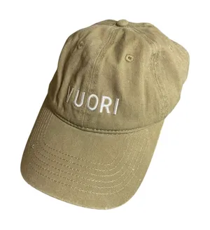 Vuori Women's Tan Khaki Embroidered Logo Adjustable Strapback Cap Hat OS thumbnail 1