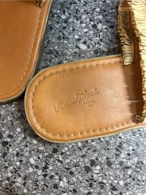 Universal Thread Tan Braided Double-Strap Slide Sandals thumbnail 6