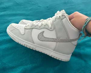 Nike mid dunks gray and white brand new thumbnail 1