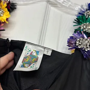 Queen Of Sparkles Black Flower Strap Dress thumbnail 9