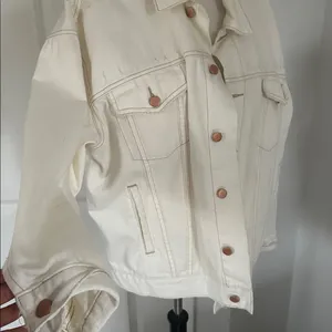 Free People Off-White Denim Jacket thumbnail 5