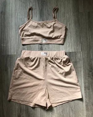 SheIn Women’s Crop Top and Biker Shorts Set thumbnail 1