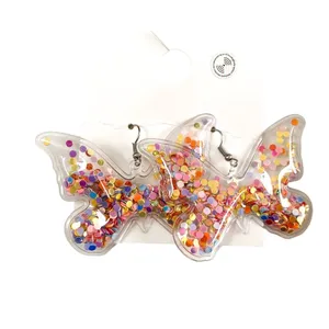 Forever 21 & H&M Earring Bundle Confetti Butterfly Dangle & Stud Earrings Trendy thumbnail 2