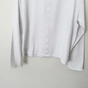 [Athleta] Bright White Supima Cotton Crew Neck Long Sleeve Essential Top Size XL thumbnail 9