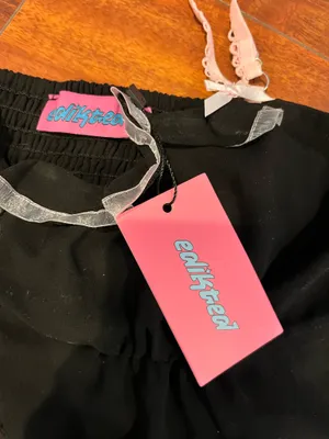New with tags edikted black sheer tank top m thumbnail 3