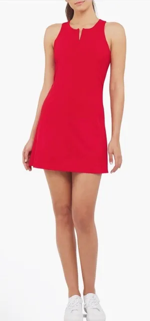 Spanx Booty Boost V-neck Dress Red Sz XL NEW $138 thumbnail 1