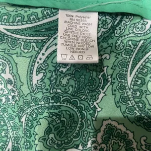 Dennis Basso Women's Sz XXS Water Resistant Button‎ Front Jacket Green Paisley thumbnail 6