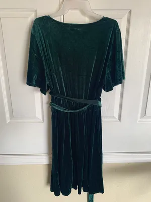Wrap Dress Green Size 2X thumbnail 3