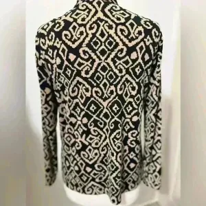 Additions Chico’s‎ Chicos Sweater Cardigan Jacket Small Brown Black Artsy Chico thumbnail 2