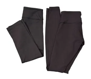 Lululemon Black High Rise Yoga Leggings Bundle of‎ 2 Size 4 Cropped Full Length thumbnail 1