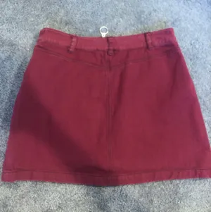 Burgundy Denim skirt White Size L thumbnail 2