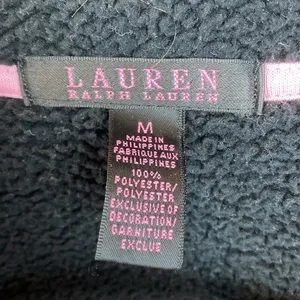 Ralph Lauren Black & Pink Fleece Zip Up Long Sleeve Jacket M thumbnail 6