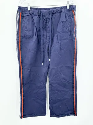 Anthropologie Maeve Pull-On Track Pants Navy/Red‎ Striped Size Large thumbnail 3