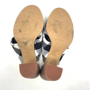 Madewell Alexandria Buffalo Plaid Mule Sandals in Black & White Size US‎ 9 thumbnail 11