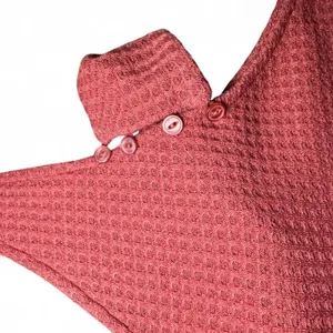 NEW Somedays Lovin Lost Lovers Burnt Pink Waffle Knit Romper — SMALL thumbnail 5