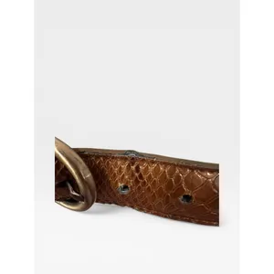 American Vintage Vintage Genuine Snakeskin Leather Belt Brown Python S/M 29–33” thumbnail 7
