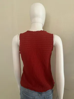 Pretty Rebel Red Tie Front Top thumbnail 3
