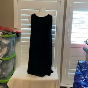 Basic Editions Black Midi Dress Size L thumbnail 4