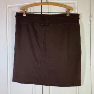 XCVI Brown Cotton Jersey Knit Size L Drawstring Mini Skirt 9580 USA Made Boho thumbnail 2