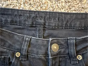 American Eagle Outfitters Black Distressed Mom Jeans thumbnail 5