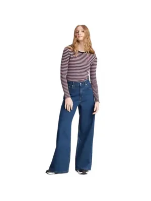 $108 Levi’s Woman’s Premium Loose Wide Leg Denim Jeans,Size 27 thumbnail 3