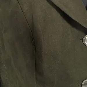 Green Vegan Suede Jacket Size 12 Hobbit Preppy Collar Retro Goblincore‎ Academic thumbnail 5