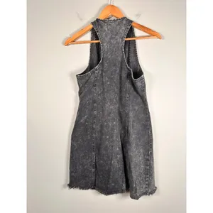 Sadie & Sage Denim Dress Womens Medium Gray Acid Wash Racerback Mini ADKR0123 thumbnail 3