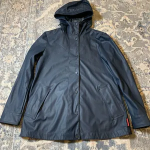 Hunter Original Women's Hooded Waterproof Rain Coat Navy XS (Flawed) thumbnail 1