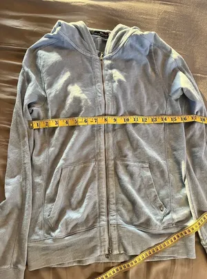 RLX Ralph Lauren Sweatshirt Jacket Hoodie Full Zip Blue Stretch Womens Small thumbnail 1