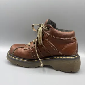 Dr Martens Chunky Ankle Boots Womens Size 7 Mens 6 Brown Lace Up Hightop Y2K thumbnail 6