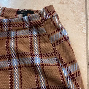 Forever 21 Plaid Brown Mini Skirt thumbnail 4