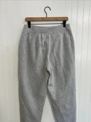 AERIE Fleece Corset Jogger Zip Front Sweatpants in Heather Gray Size L thumbnail 6
