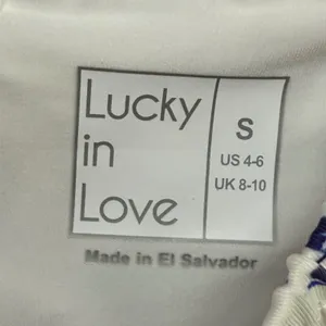 Lucky In Love Ruffled Tiered Tennis Skort Womens S White‎ Abstract Sporty Chic thumbnail 12