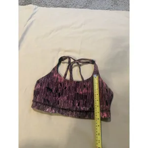 Lululemon Energy Bra Downpour Electric Coral Black Pink Workout Yoga No Pads 10 thumbnail 5